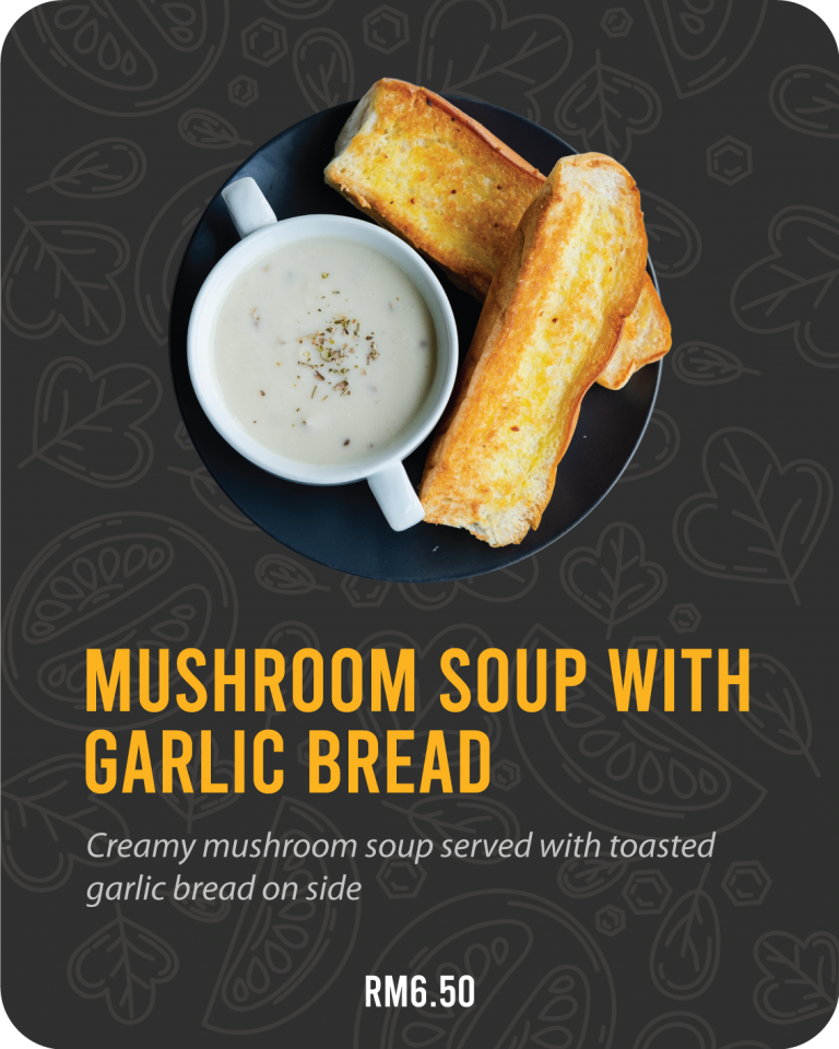 Mushroom-Soup-with-Garlic-Bread