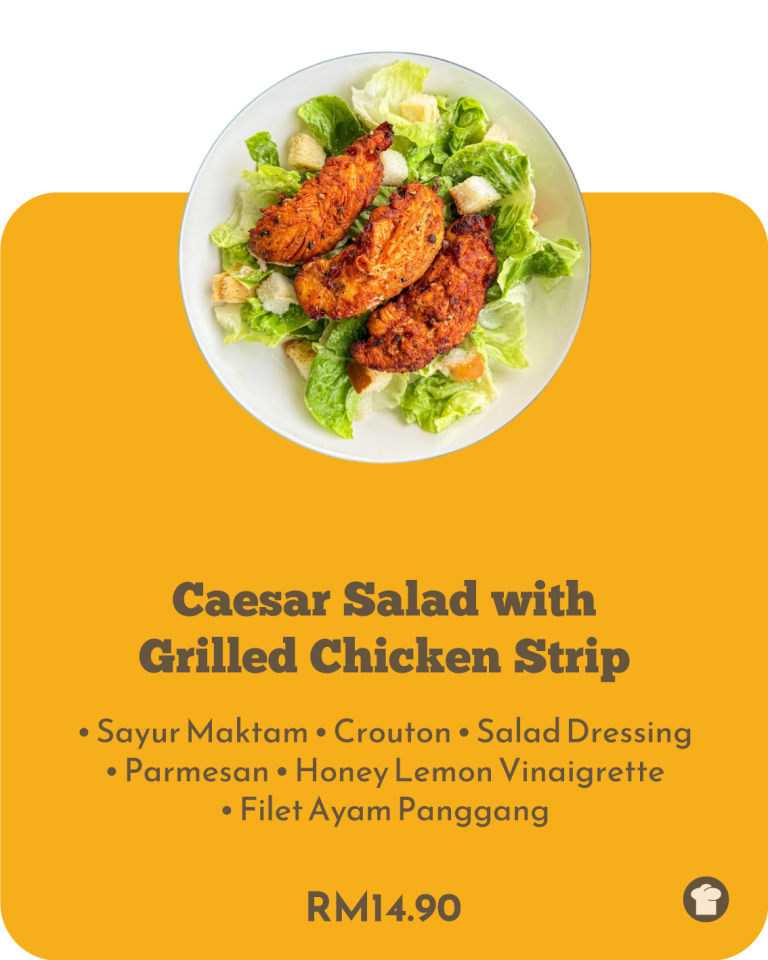 Caesar Salad with Grilled Chicken Strip