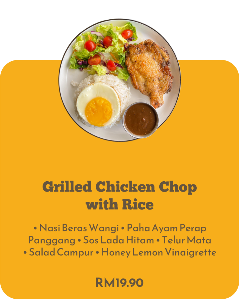 Grilled Chicken Chop with Rice
